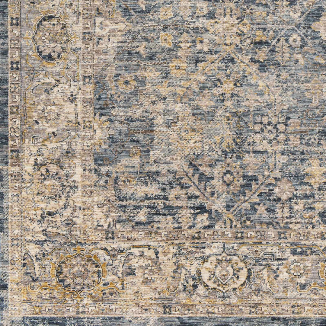 Traditional Blue And Beige Machine Woven Outdoor Area Rug - The Rug Decor