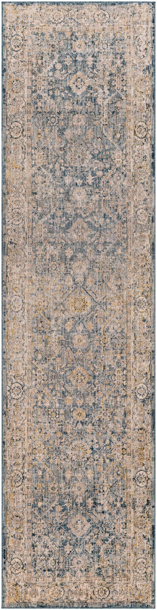 Traditional Blue And Beige Machine Woven Outdoor Area Rug - The Rug Decor