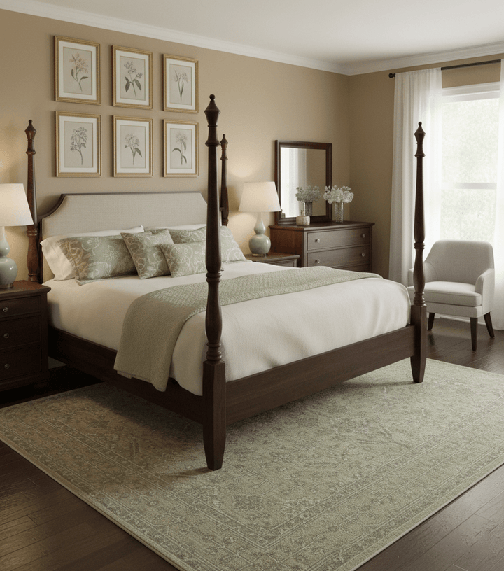 Traditional Camel and Brown Hand Knotted Fine Turkish Knot Wool rug - The Rug Decor