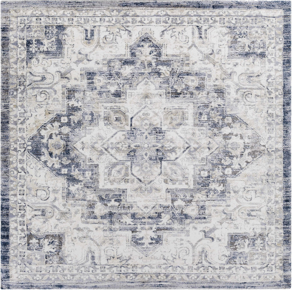 Traditional Charcoal And Ivory Rug - The Rug Decor