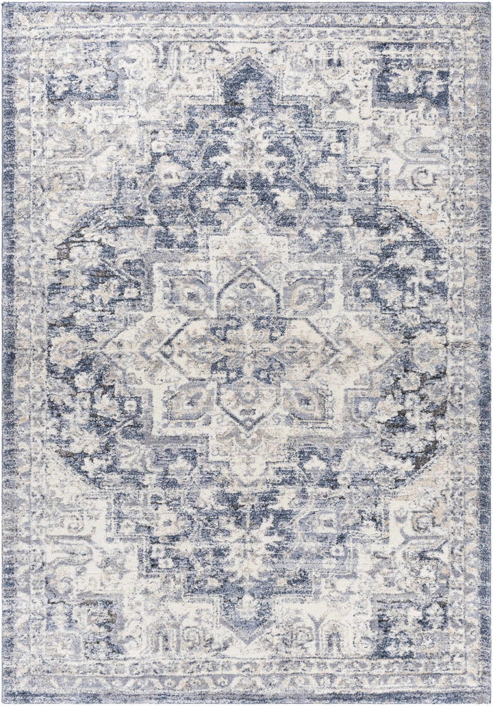 Traditional Charcoal And Ivory Rug - The Rug Decor