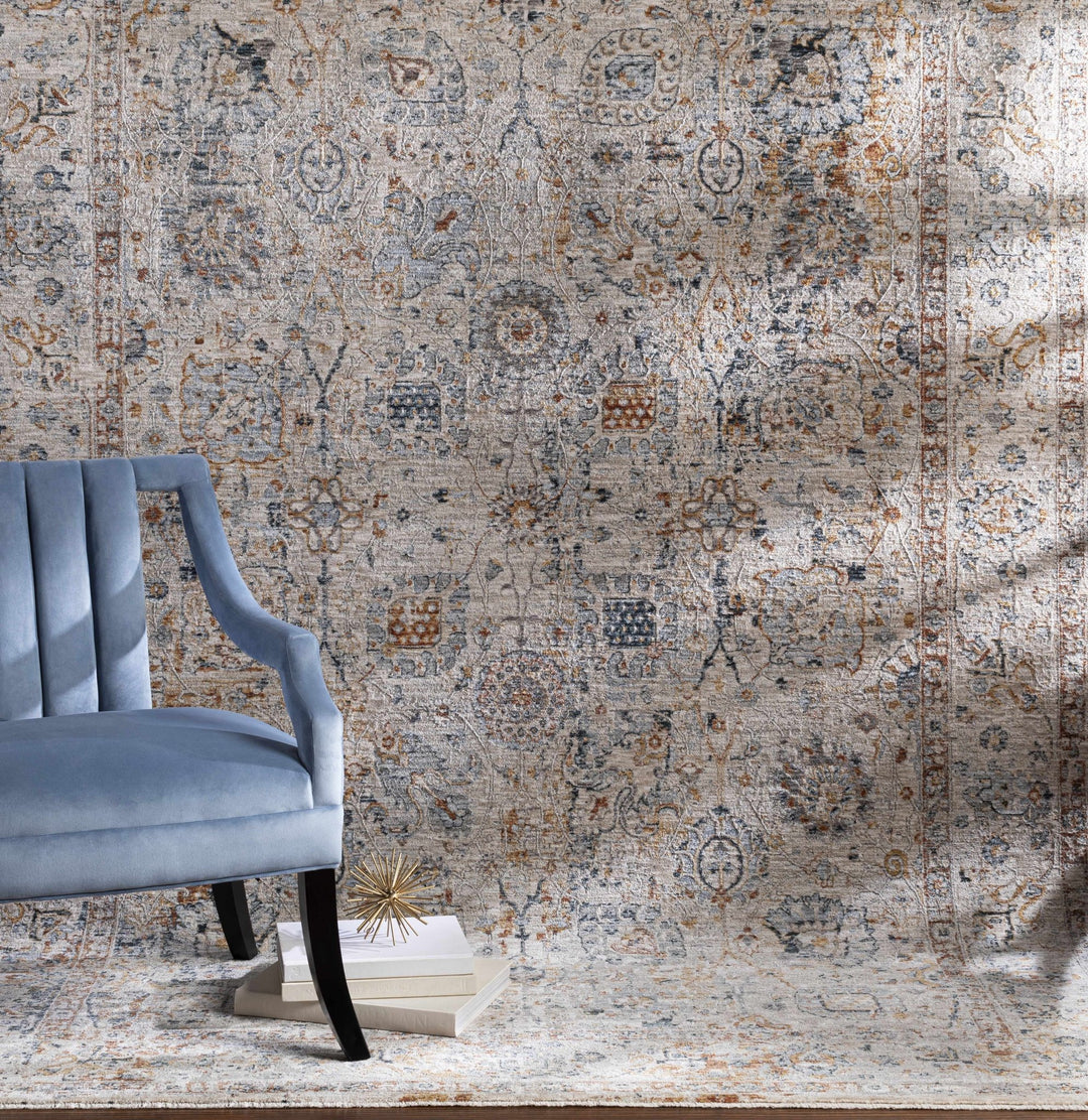 Traditional Design Beige Oushak Machine Woven Rug - The Rug Decor