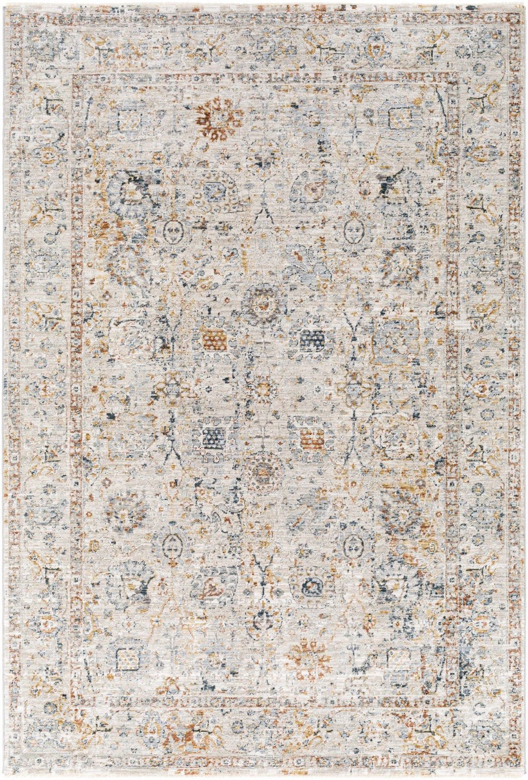 Traditional Design Beige Oushak Machine Woven Rug - The Rug Decor