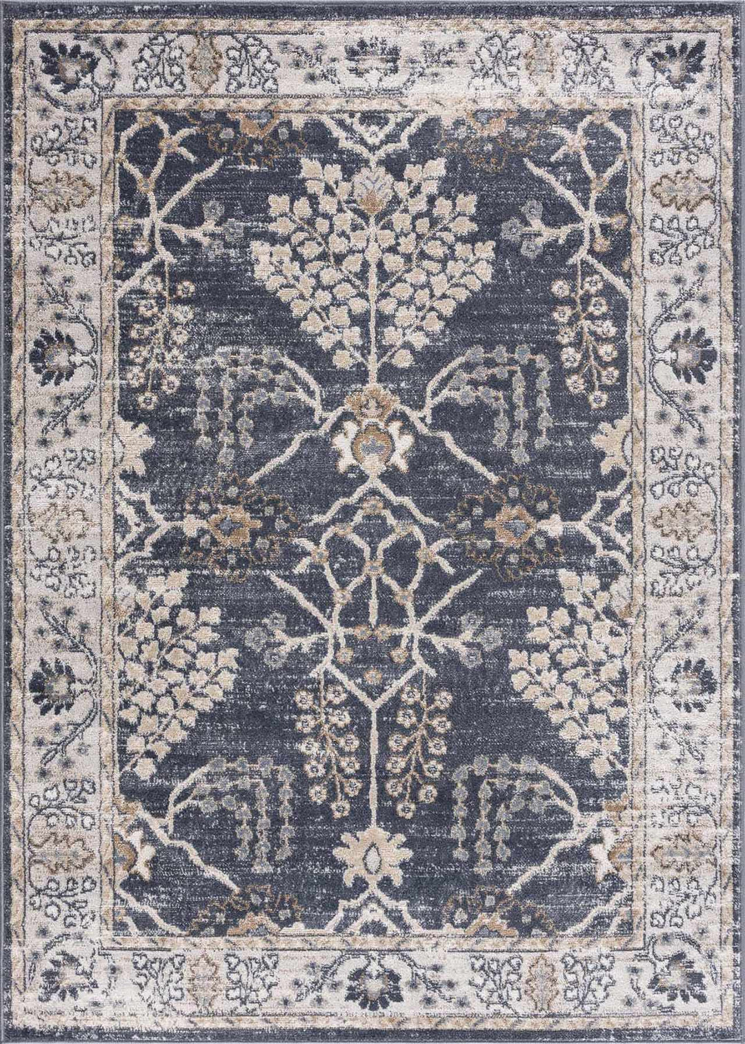 Traditional Design Charcoal, Beige and Camel Medium pile Area rug - The Rug Decor