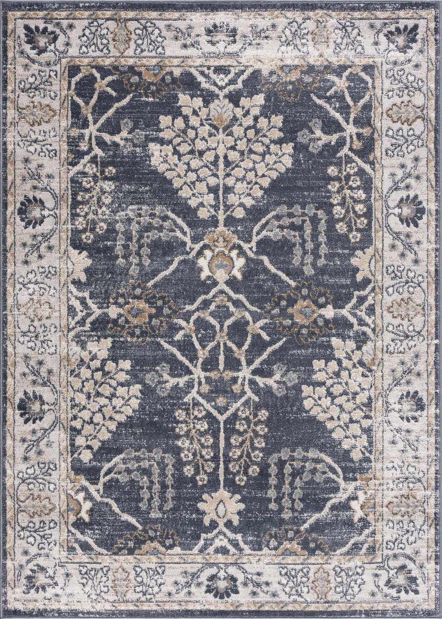 Traditional Design Charcoal, Beige and Camel Medium pile Area rug - The Rug Decor