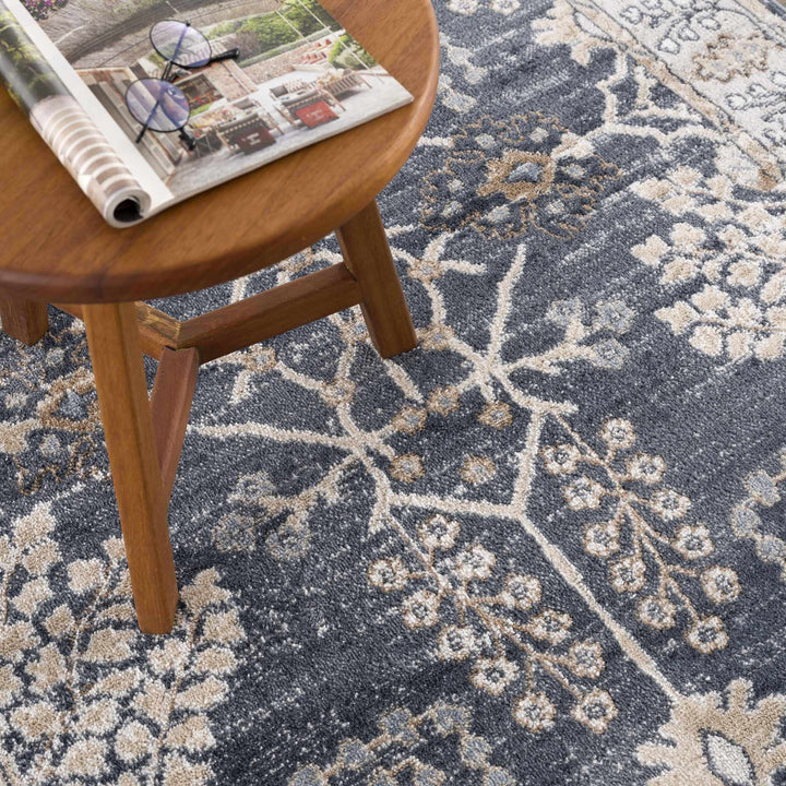 Traditional Design Charcoal, Beige and Camel Medium pile Area rug - The Rug Decor