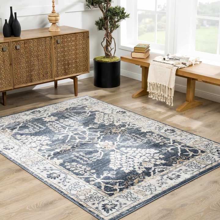 Traditional Design Charcoal, Beige and Camel Medium pile Area rug - The Rug Decor