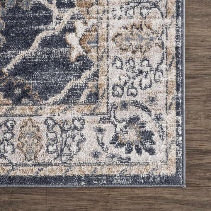 Traditional Design Charcoal, Beige and Camel Medium pile Area rug - The Rug Decor