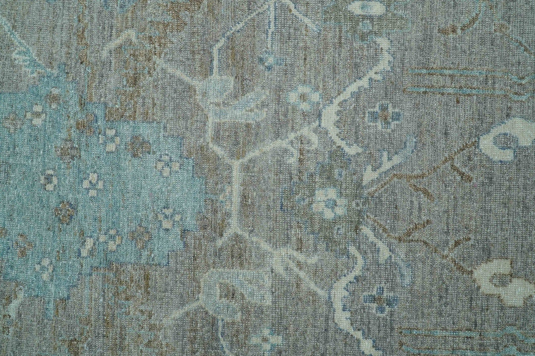 Traditional Design Gray And Beige Large 12x15 Hand Knotted Wool Rug - The Rug Decor