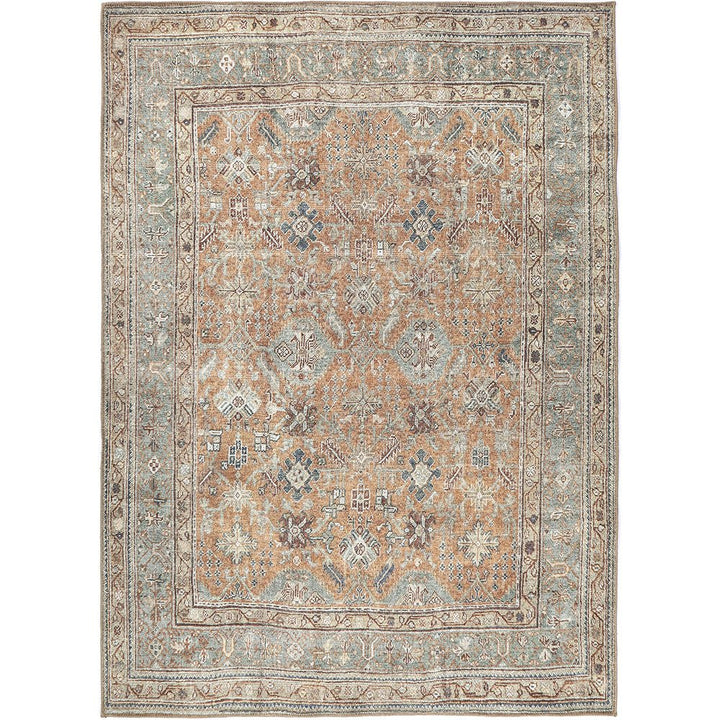 Traditional Design Washable Orange And Gray Rug - The Rug Decor