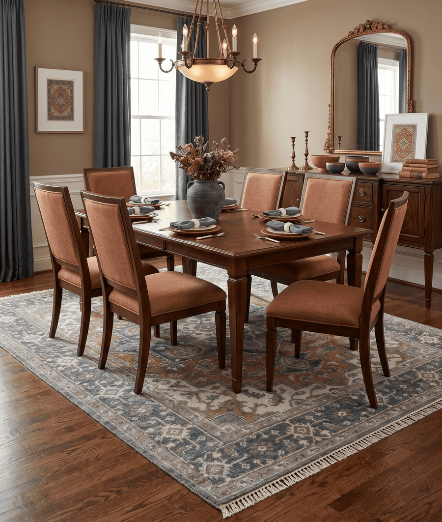 Traditional Distressed Brown And Gray Hand Knotted wool Area Rug - The Rug Decor