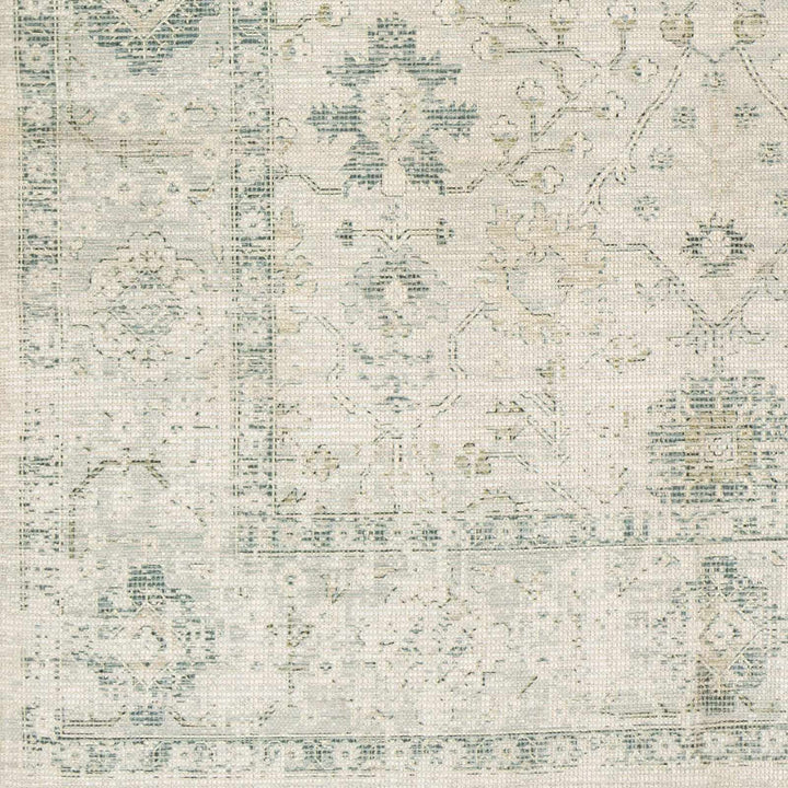 Traditional Floral Beige and Green Hand Woven Oriental area rug - The Rug Decor