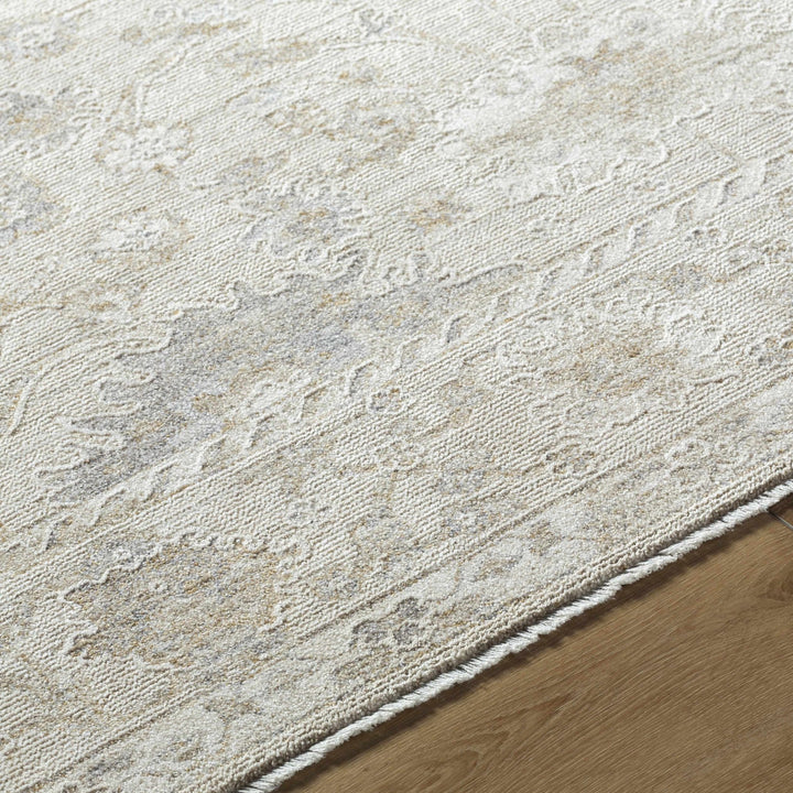 Traditional Floral Design Silver contemporary Rug - The Rug Decor