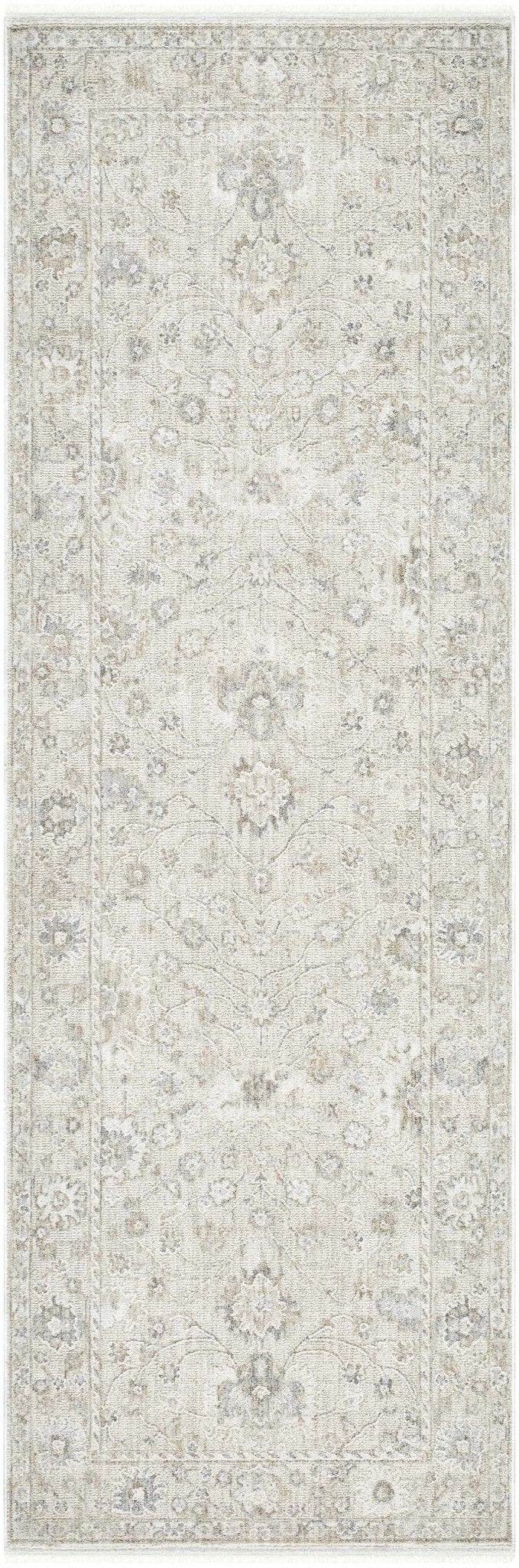 Traditional Floral Design Silver contemporary Rug - The Rug Decor