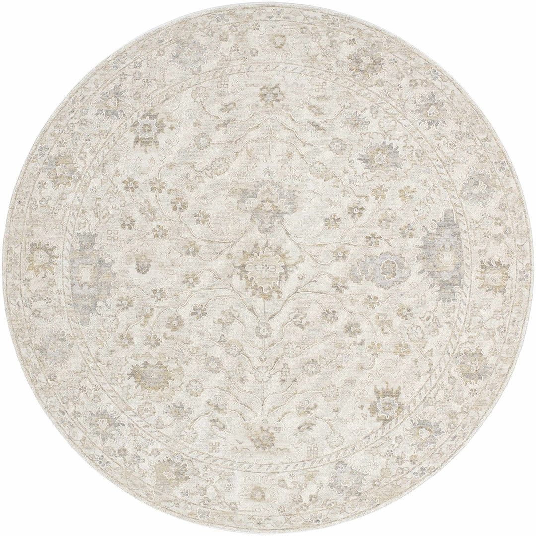 Traditional Floral Design Silver contemporary Rug - The Rug Decor