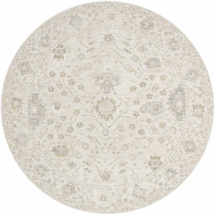 Traditional Floral Design Silver contemporary Rug - The Rug Decor