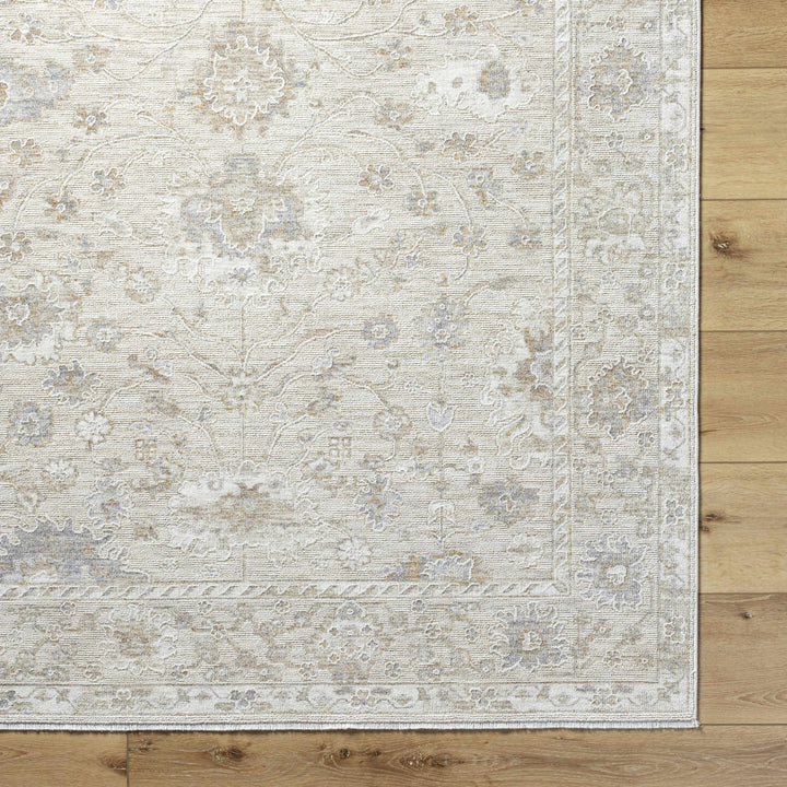 Traditional Floral Design Silver contemporary Rug - The Rug Decor