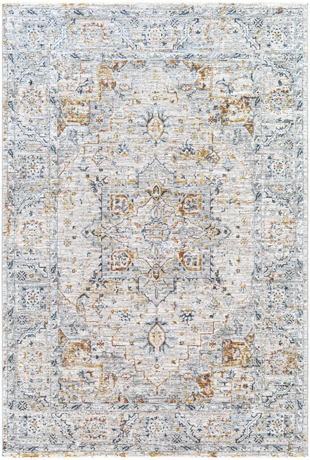 Traditional Gray And Beige Rug - The Rug Decor