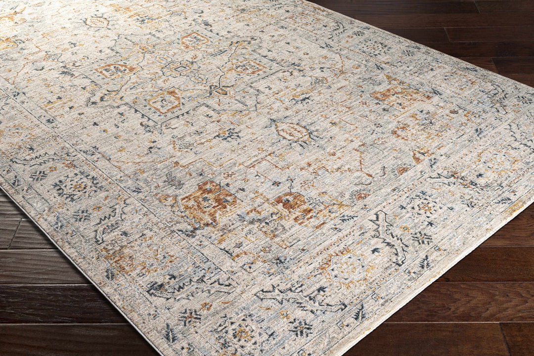 Traditional Gray And Beige Rug - The Rug Decor