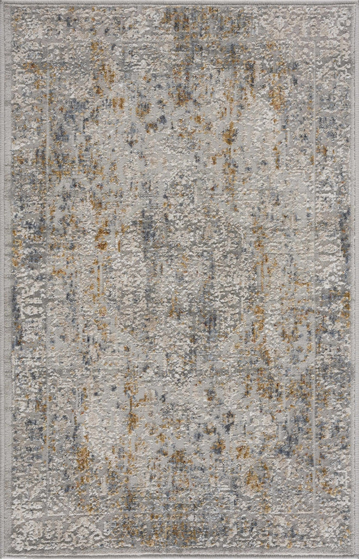Traditional Gray And Mustard Area Rug - The Rug Decor