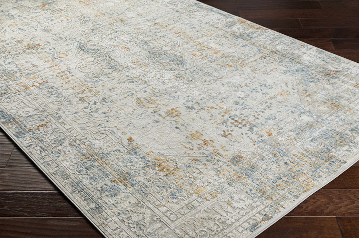 Traditional Gray And Mustard Area Rug - The Rug Decor