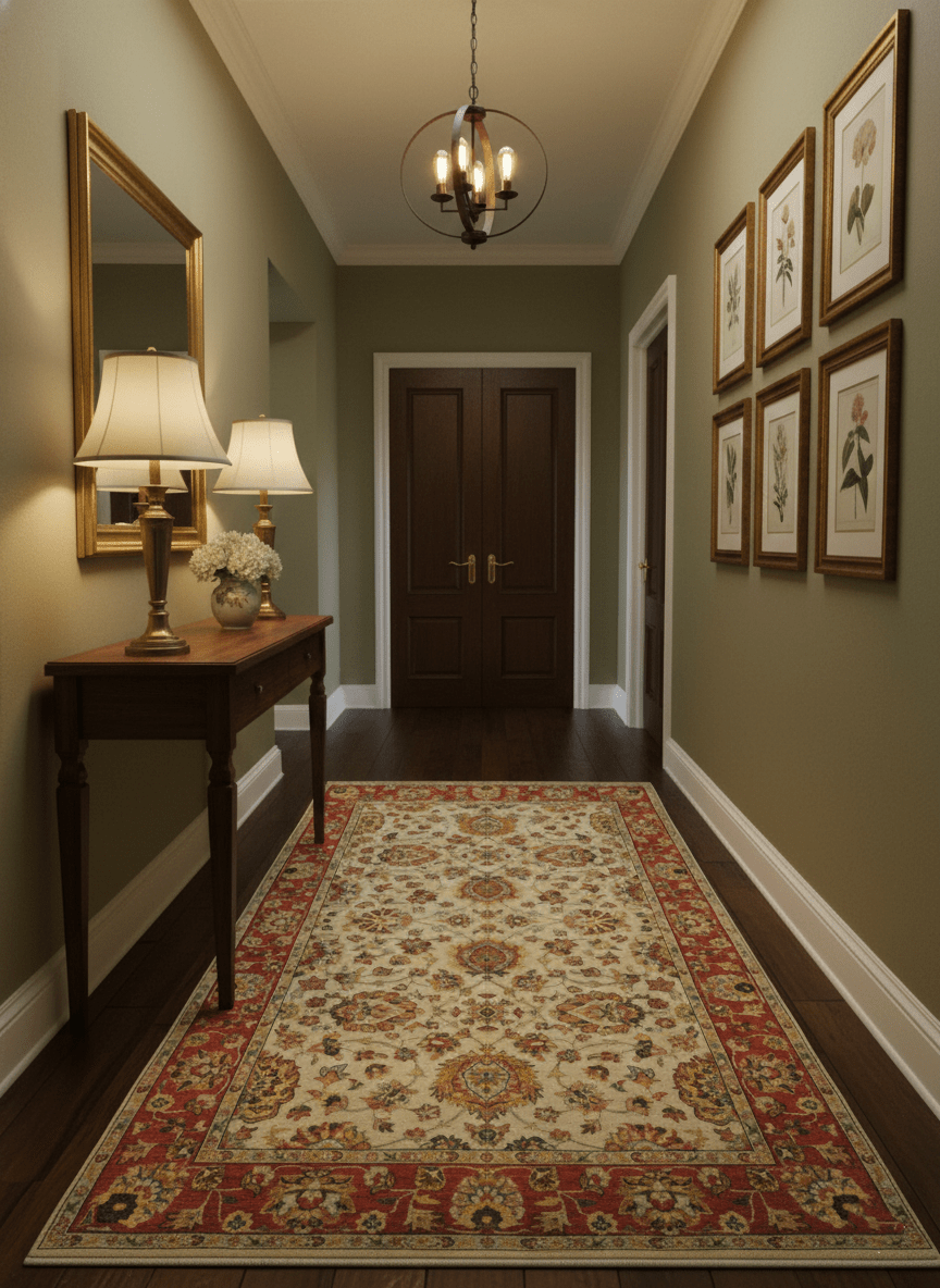 Traditional Heriz Design Beige And Brown 6x9 Hand Knotted Wool Area Rug - The Rug Decor