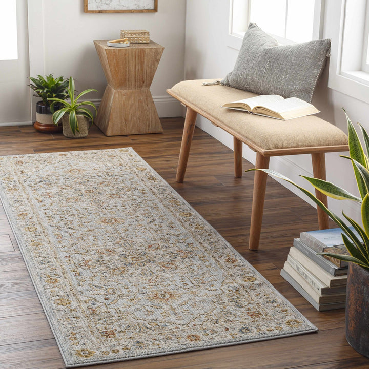 Traditional Heriz Gray Machine Made Rug - The Rug Decor