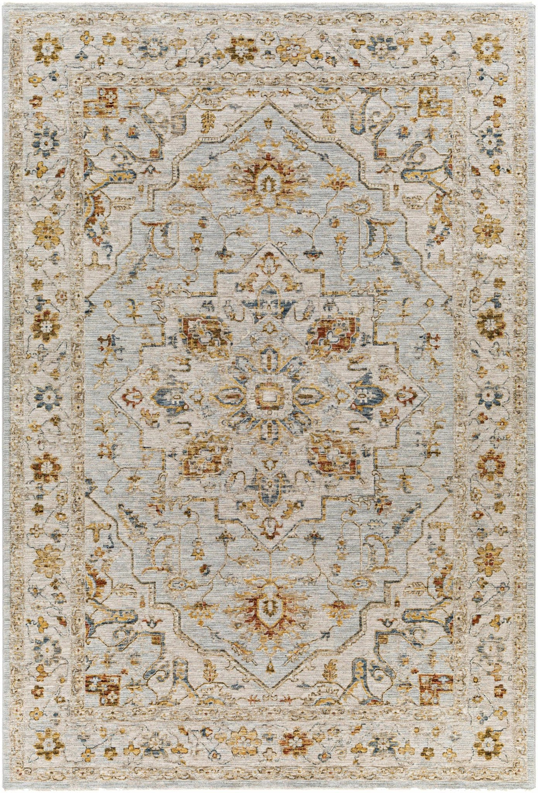 Traditional Heriz Gray Machine Made Rug - The Rug Decor