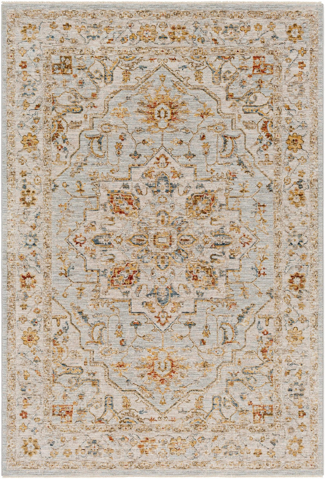 Traditional Heriz Gray Machine Made Rug - The Rug Decor