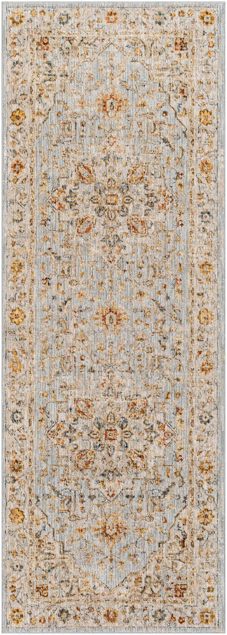 Traditional Heriz Gray Machine Made Rug - The Rug Decor