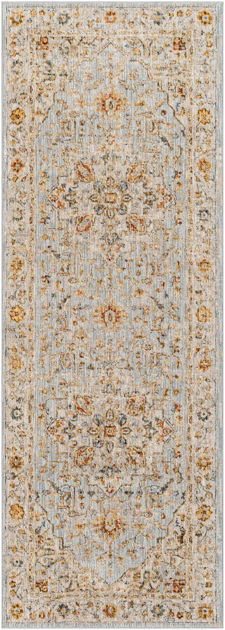 Traditional Heriz Gray Machine Made Rug - The Rug Decor