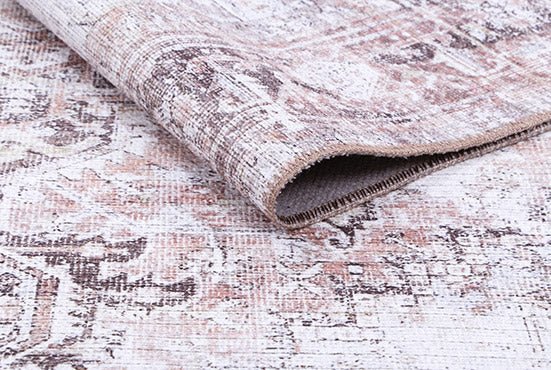 Traditional Ivory And Beige Machine Washable Rug - The Rug Decor