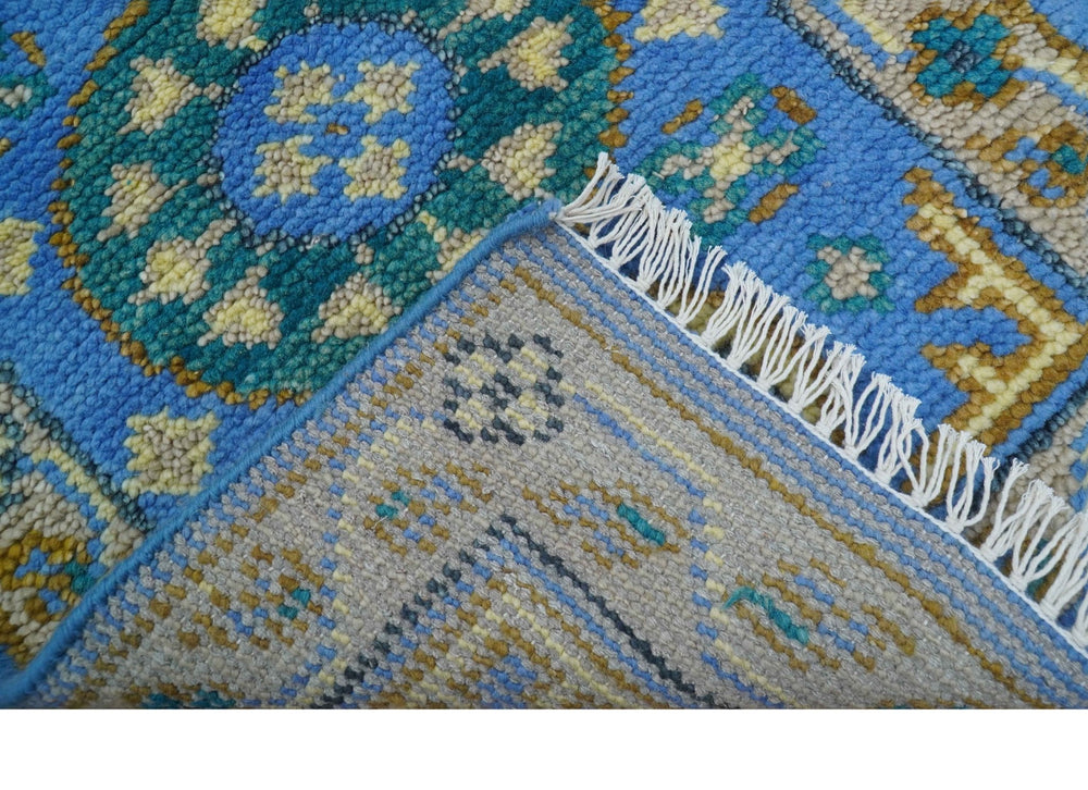 Traditional Khotan Design Blue 2x3 Wool Area Rug - The Rug Decor