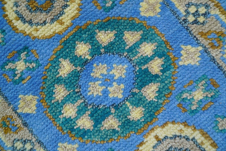 Traditional Khotan Design Blue 2x3 Wool Area Rug - The Rug Decor