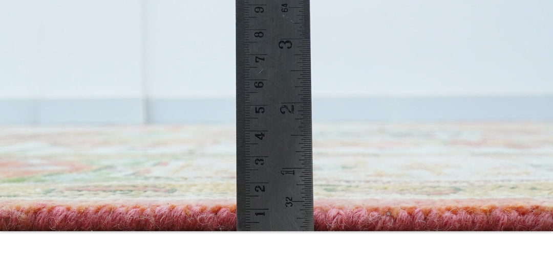 Traditional Mamluk Design Orange Hand knotted 8x10 Wool Rug - The Rug Decor