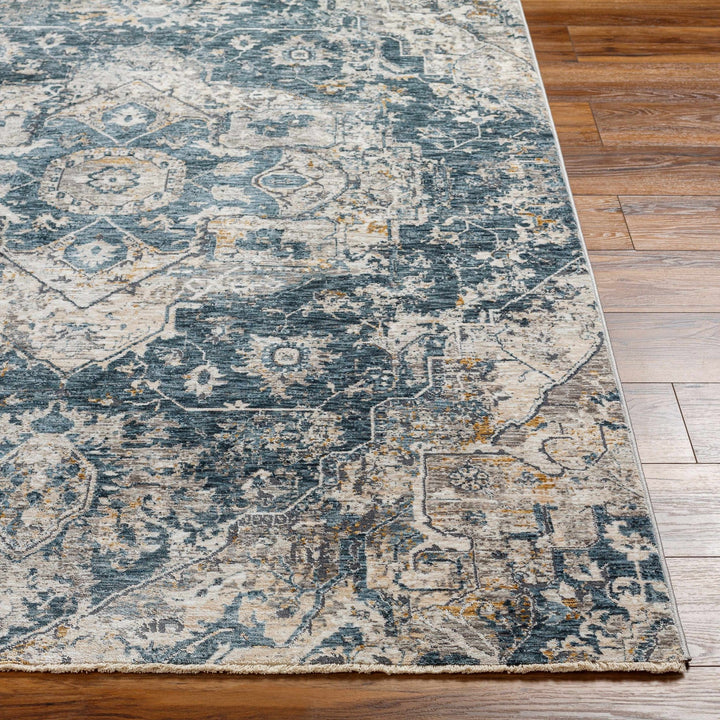 Traditional Medallion Charcoal And Camel Area Rug - The Rug Decor
