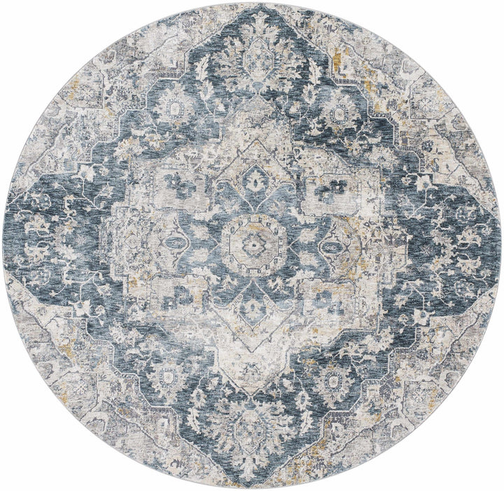 Traditional Medallion Charcoal And Camel Area Rug - The Rug Decor