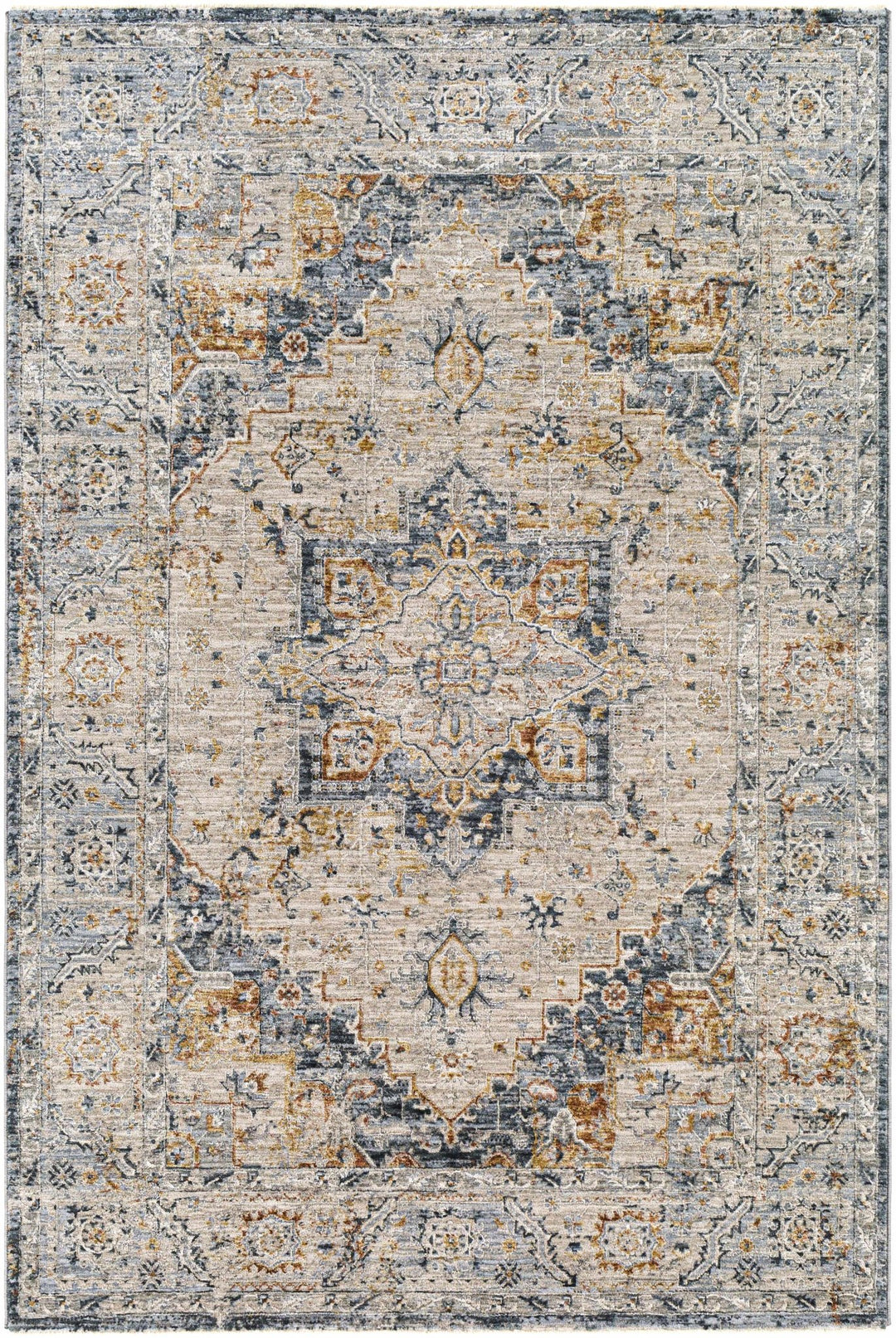 Traditional Medallion Design Beige And Brown Rug - The Rug Decor