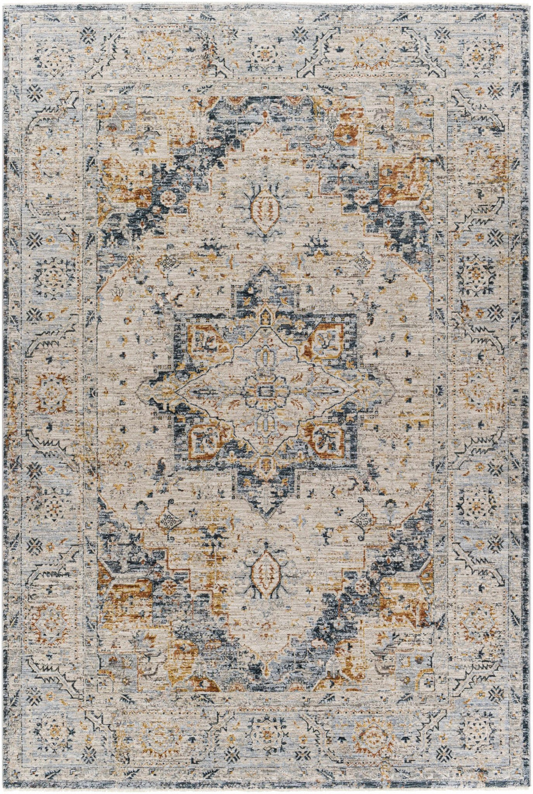Traditional Medallion Design Beige And Brown Rug - The Rug Decor