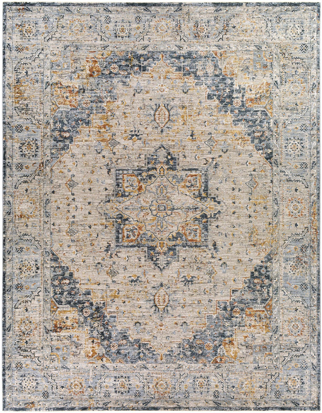 Traditional Medallion Design Beige And Brown Rug - The Rug Decor