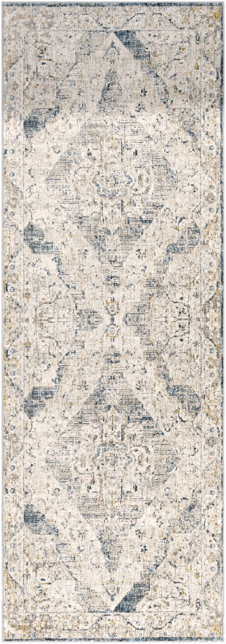 Traditional Medallion Design Beige and Gray Rug - The Rug Decor