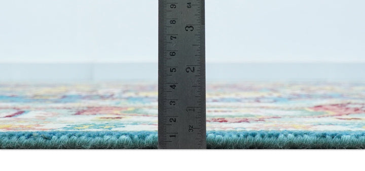 Traditional Medallion Design Blue Hand knotted 8x10 Wool Area Rug - The Rug Decor