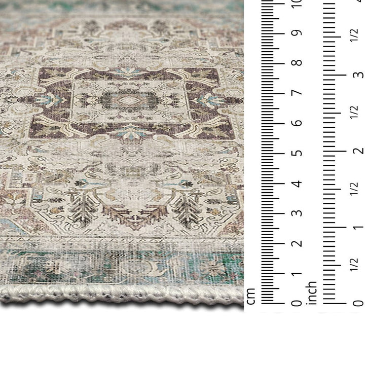 Traditional Medallion Design Machine Washable Cotton Rug - The Rug Decor