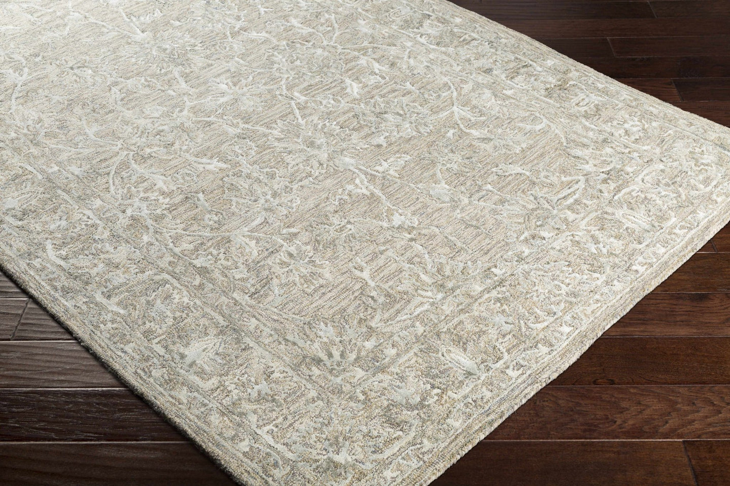 Traditional Mustard, Ivory And Olive Hand Tufted Wool Area Rug - The Rug Decor
