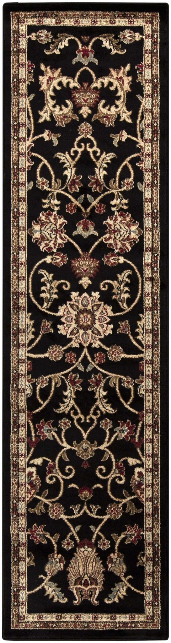 Traditional Oriental Black Machine Woven Rug - The Rug Decor