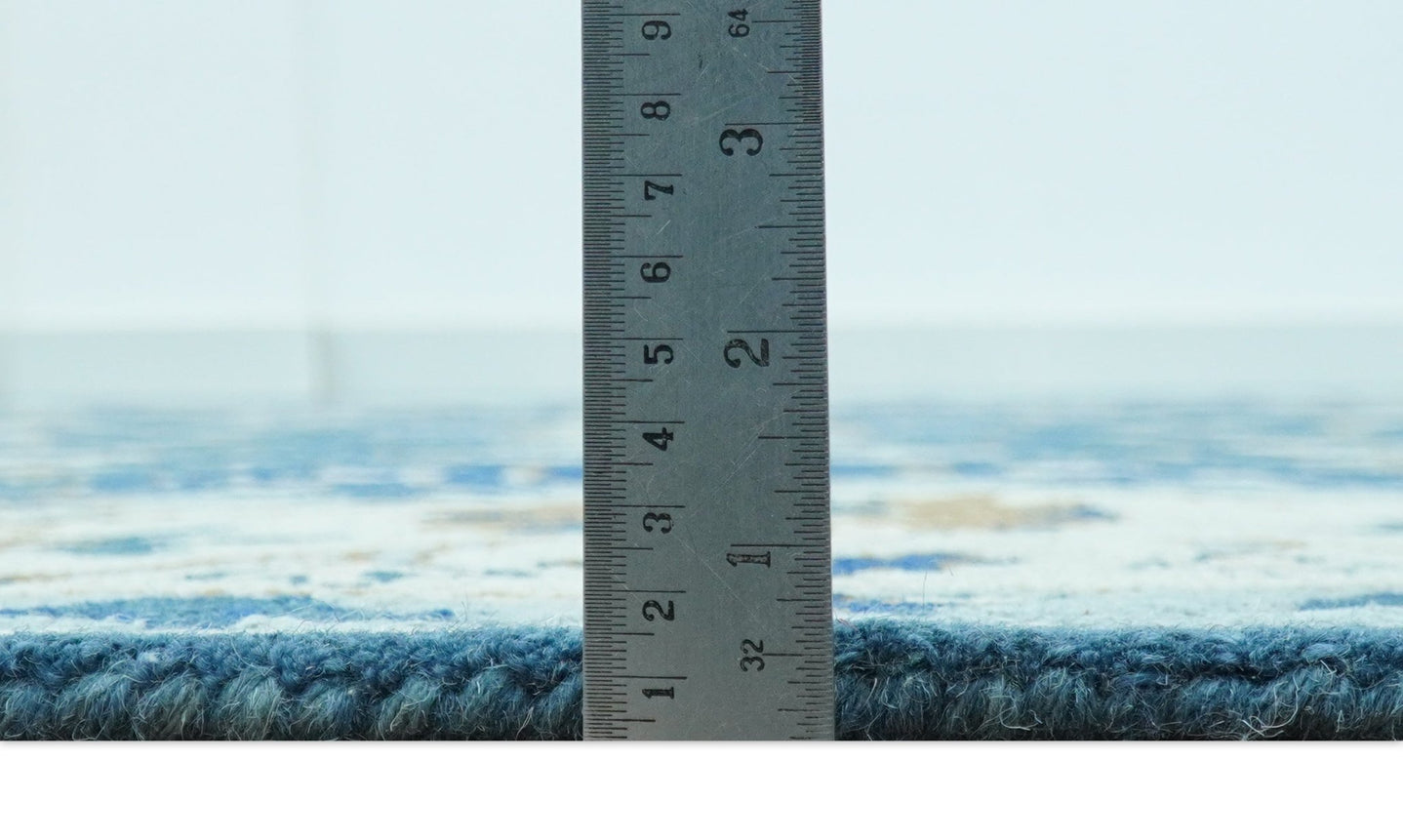 Traditional Oriental Design Beige And Blue Hand Tufted 8x10 Wool Area Rug - The Rug Decor