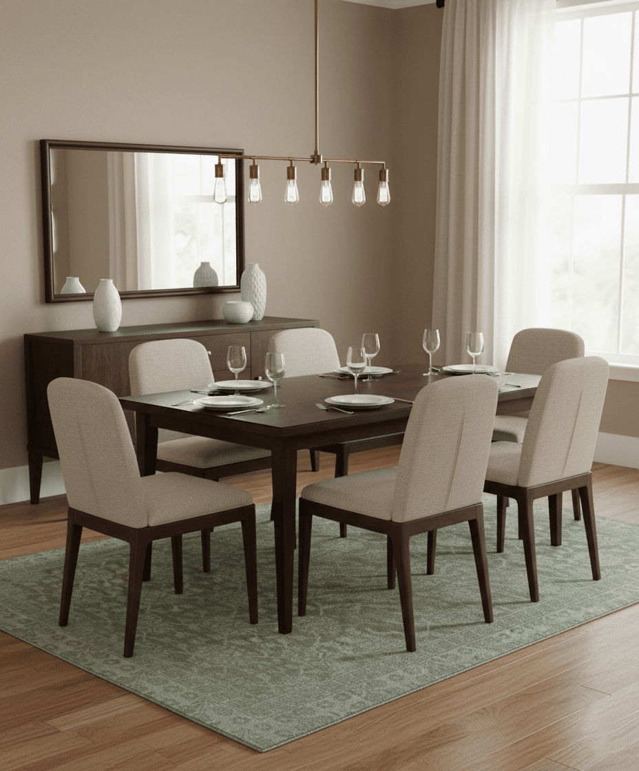 Traditional Oriental Design Brown, Blue And Beige Hand Knotted 6x8 Wool Area Rug - The Rug Decor