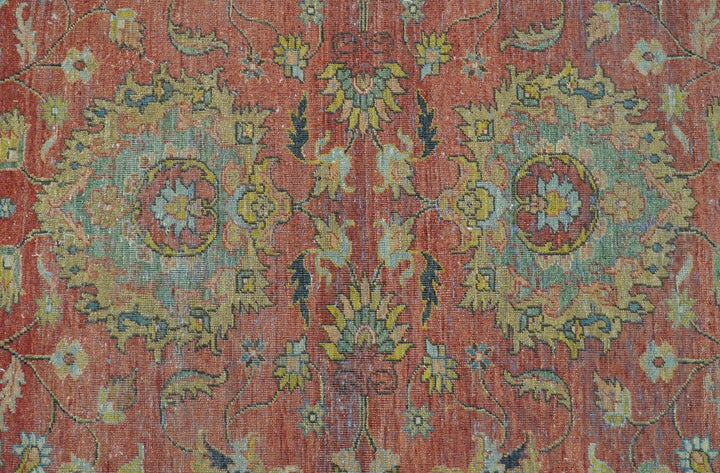 Traditional Oriental Design Fine Rust And Blue Hand Knotted 4x6 Wool Area Rug - The Rug Decor