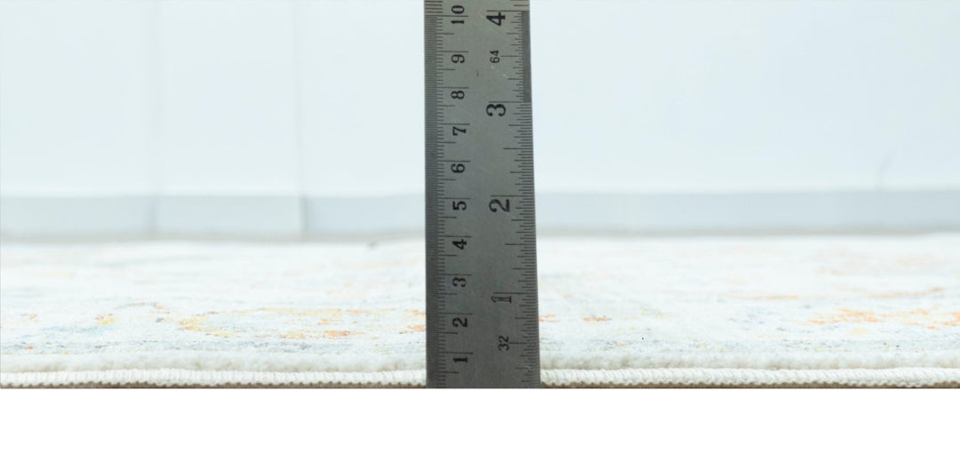 Traditional Oriental Design Silver And Rust Machine Woven 4x5.7 Polyester Area Rug - The Rug Decor