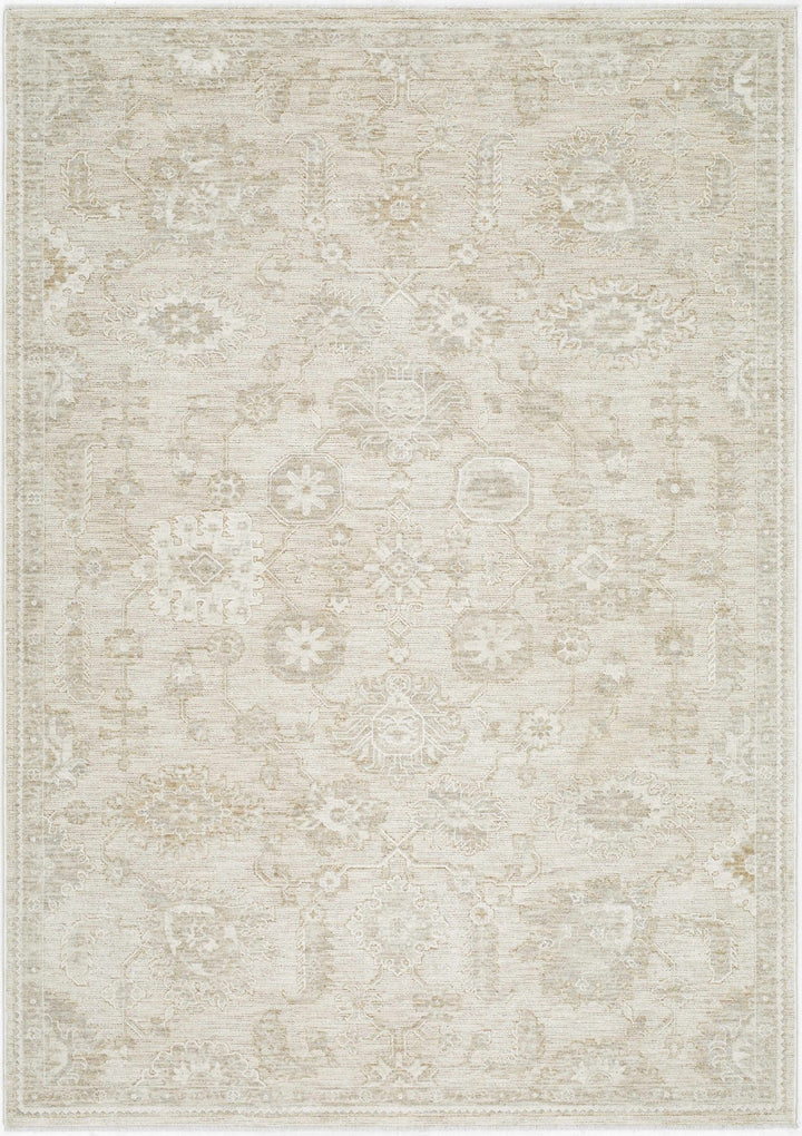 Traditional Oriental Design Silver Machine Woven Rug - The Rug Decor